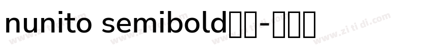 nunito semibold字体字体转换